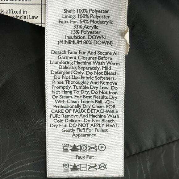 Eddie Bauer Black Faux Fur Trim Hood Goose Down Puffer Vest Womens Size Large L - Picture 6 of 12